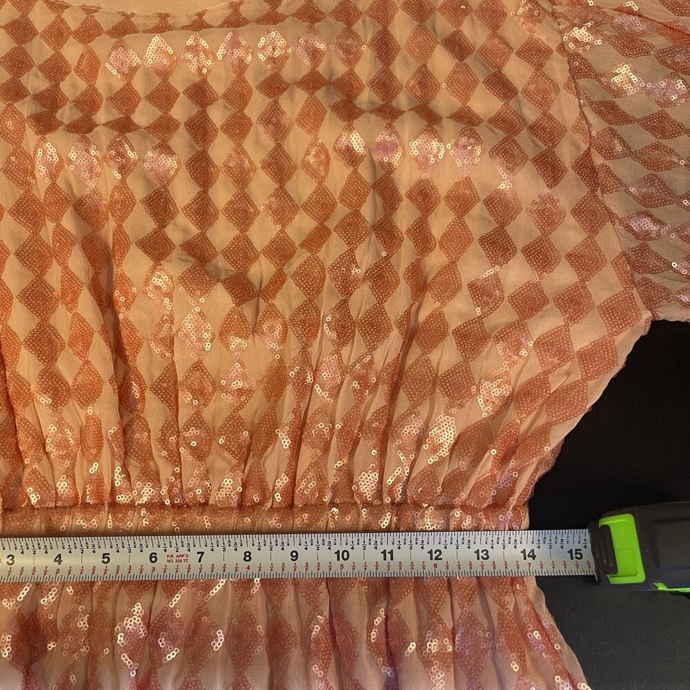 NWT Chaser Mini Dress Checkered Pink Sequin Women’s Small Party Cocktail Club - Picture 15 of 15